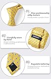 Zoom IMG-2 hisdern cravatta giallo uomo elegante Zoom IMG-2 hisdern cravatta giallo uomo elegante