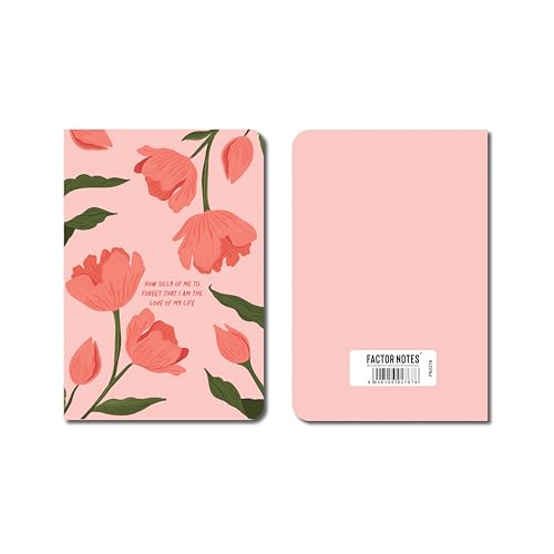 Image of FACTOR NOTES A6 Notebook (Love of My Life) | Ruled, 160 Pages, 90 GSM Thick Paper | Cute Aesthetic Notebook for Women