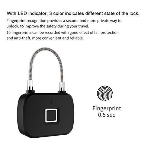 Trava sem chave, bloqueio eletrônico de LED inteligente portátil para bicicletas para armários para