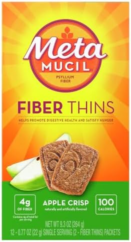 Metamucil Fiber Wafers Apple Crisp Packets, 2 ea