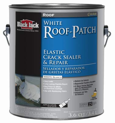 Negro JACK roof-patch elástica Crack reparación de sellador y Base de agua Color blanco 1 GL