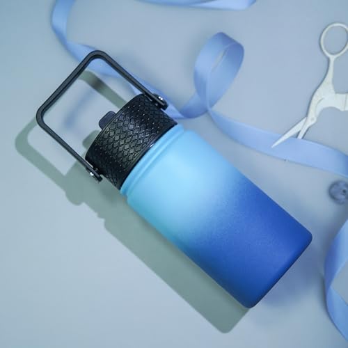 Image of BJPKPK Insulated Water Bottle, 15oz Stainless Steel with Straw Lid