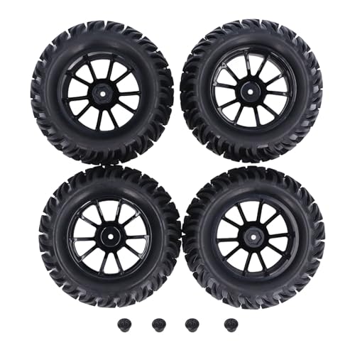 AMPIA COMPATIBILITÀ: questo set di ruote e pneumatici da 4 pezzi è compatibile con RC in scala 1/10 dei principali marchi come Axial, HSP, e HPI.Facile da installare e migliora istantaneamente le prestazioni del tuo veicolo RC.