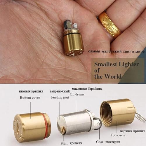 Encendedor pequeño de keroseno portátil mini metálico miniatura 3