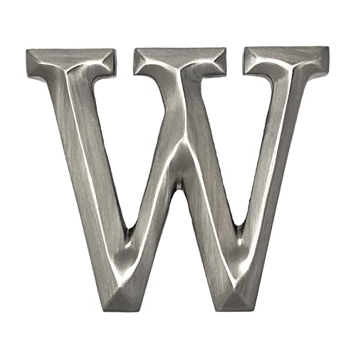 Monogram Letter W Door Knocker - Nickel #TOP28