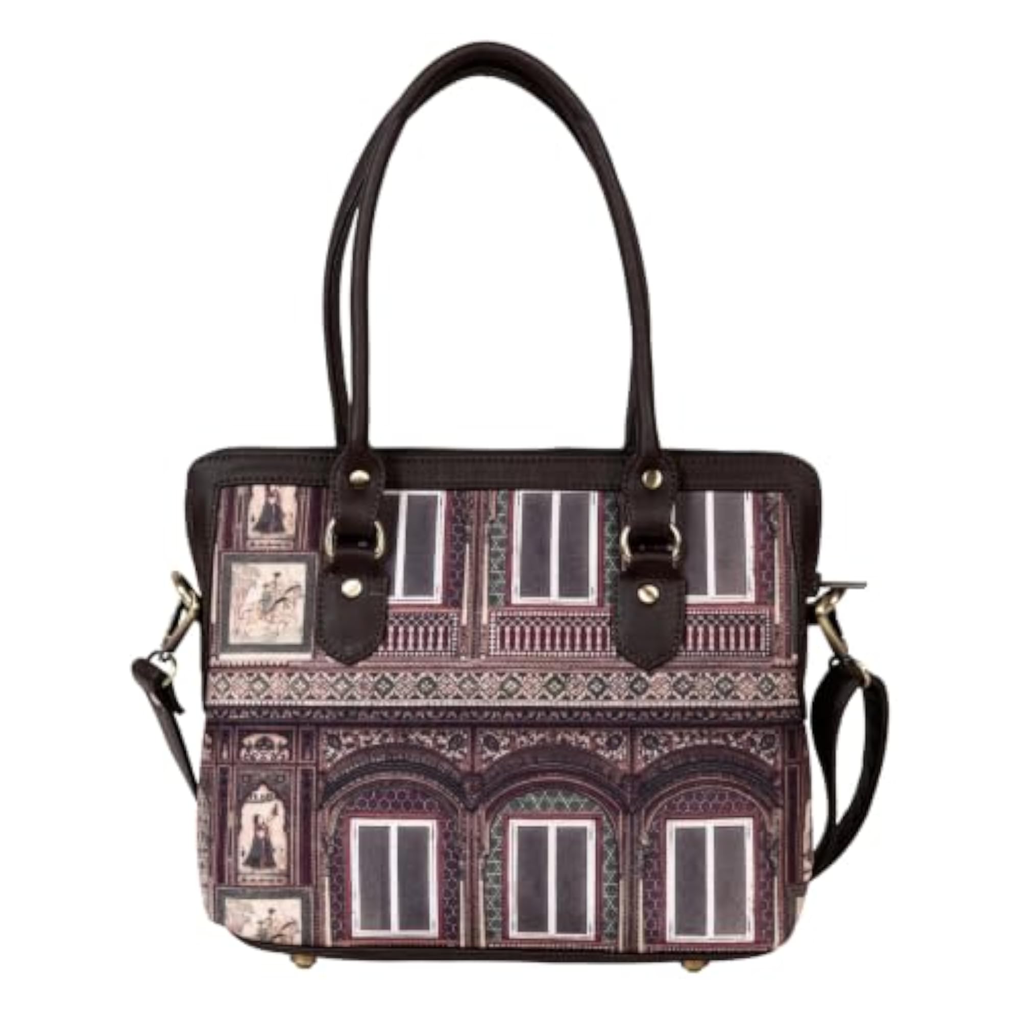 Women's Heritage Haveli Print Teacher Tote Bag