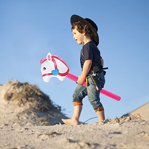 EVERMARKET 6 Pieces Inflatable Stick Horse,Inflatable Horsehead Stick Balloon Pony Stick for Christmas Horse Themed Birthday Party Decorations Supplies Favors Props Cowboy Horse Costume Stick,37 Inch - Thumbnail 6