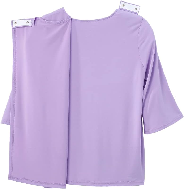 Women’s Open-Back Adaptive No-Peek Crepe V-Neck Top