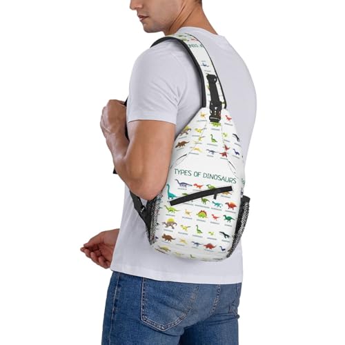 Mochila tipo bandolera para pecho con diseño de dinosaurios miniatura 7