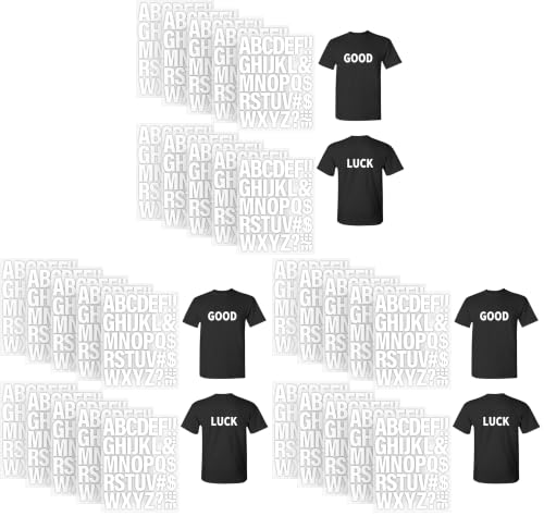 Image of 10 Sheets 440 Pieces Iron on Letters for Clothing, 2 Inch Heat Transfer Letters, White Iron on Vinyl Letters with A-Z PU Alphabets Sticker for Fabric, Jersey T-Shirt Printing DIY Craft (Pack of 3)