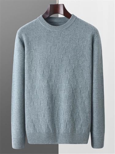 Men's Pullover Sweaters Long Sleeve O-Neck Casual Solid Color Warm Knitted Sweater Pullovers2