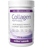 Webber Naturals Collagen Peptides Powder, 10 g of Collagen per Scoop, 9 g of Protein per Scoop, H...
