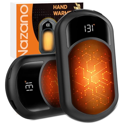 Calentador de manos eléctrico, paquete de 2 unidades, senderismo, color negro.