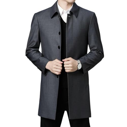 Veste fine mi-longue homme coupe slim aux finitions soignées