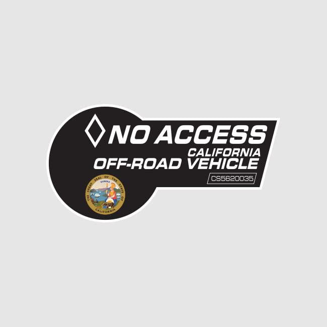fagraphix No Access Clean Air Vehicle Sticker Decal Self Adhesive Off Road Off-Road California 6.00" Wide