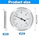 Udbrud Anlegethermometer Heizungsrohr, 3 Stück Rohrthermometer mit 3 Feder Ø 63 mm Zeigerthermometer mit Edelstahlzeiger Rohr-Thermometer 0-120 °C Wasserdichte Staubdichte Heißwasser Thermometer