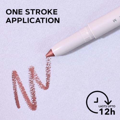 Image of SIMPLYNAM Ultimate Kajal | 1 Stroke Intense Color Payoff | Water Resistant | Long-Lasting & Smudge-Proof | Safe for Sensitive Eyes | 7X More Product | In-Built Sharpener & Smudger | Metallic Bronze