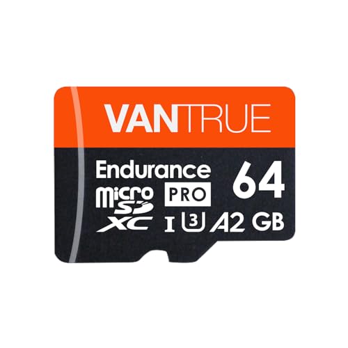 Vantrue 64GB microSD Card with Adapter, U3 UHS-I High...