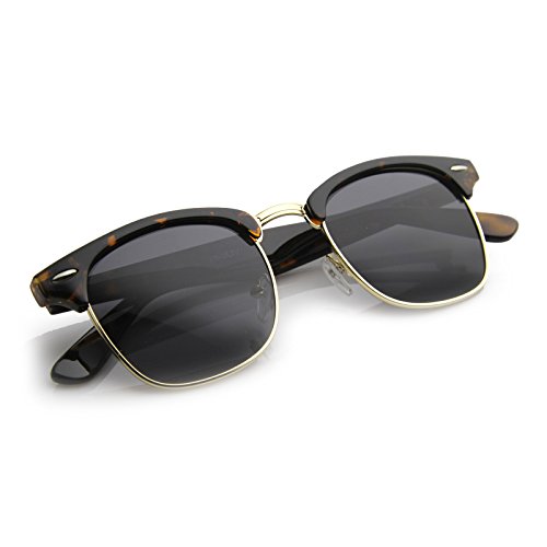 Image of zeroUV Half Frame Semi-Rimless Horn Rimmed Sunglasses