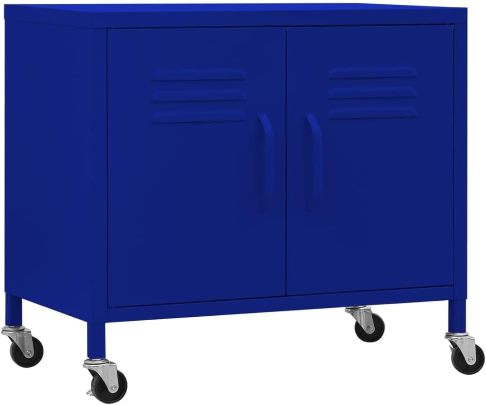 Storage Cabinet Navy Blue 23.6"x13.8"x22" Steel,Office Cabinet, Storage Locker, Cabinet Storage for Organized and Stylish Home Storage