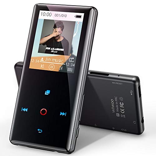 Wiwoo Mp3 Player, 16GB MP3 Player with Bluetooth, Portable HiFi Lossless Sound MP3
