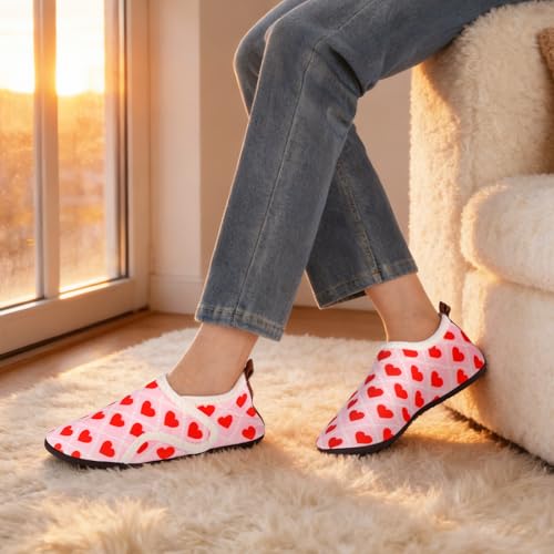 Image of Ibeauti Women Mens House Slippers Lightweight Comfy Barefoot Slipper Socks Rubber Sole House Shoes for Indoor /Outdoor Bedroom Travel