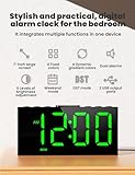 LIORQUE Digital Alarm Clocks for Bedrooms, Digital Clock with RGB LED Display, 5 Level Brightness, Dual Alarm, Snooze, DST, Alarm Clocks Bedside Mains Powered - Image 8