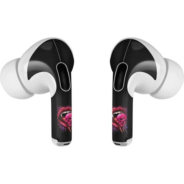 Skinit Decal Audio Skin Compatible with Apple AirPods Pro (2rd Gen, 2022) - Sarah Richter Vampire Skull Lollypop by Sarah Richter Design