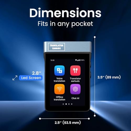 Image of AI Translation Earbuds Real Time | Translator Earbuds with Camera Translation | 144 Languages | Built-in ChatGPT | No Subscription | Bluetooth for Travel, Business & Education