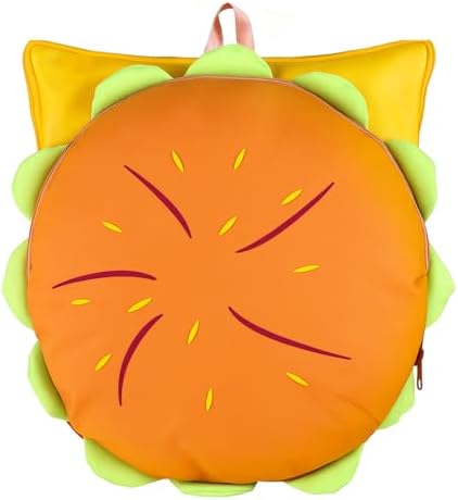 Cheeseburger Backpack, Funny Novelty Unique Cool Hamburger Daypack, Fashion Fun Casual Versatile Multi-Compartment Cheese Burger Backpacks image 3