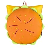 Lubsmuns Cheeseburger Backpack, Funny Novelty Unique Cool Hamburger Daypack, Fashion Fun Casual Versatile Multi-Compartment Cheese Burger Backpacks