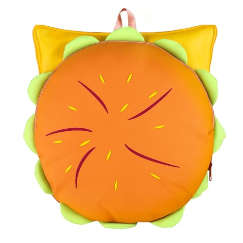 Lubsmuns Cheeseburger Backpack, Funny Novelty Unique Cool Hamburger Daypack, Fashion Fun Casual Versatile Multi-Compartment Cheese Burger Backpacks