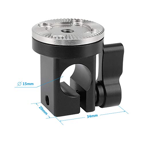 Abrazadera de Barra de 15 mm con Roseta M6 para Soporte de Cámara DSLR 2