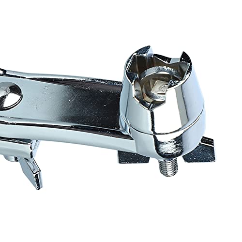 Abrazadera de batería metálica con ángulo ajustable, diseño multifuncional para clip de platillos y montaje seguro para accesorios de batería, compatible con soportes y percusión miniatura 3