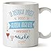 MUGFFINS Taza San Valentín (Te quiero) - Distancia importa poco azul y globo - Detalles Originales y Divertidos de Aniversario para Novios, Enamorados, Pareja.