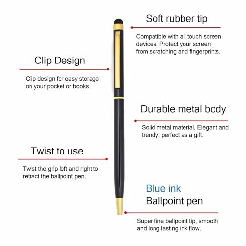 Image of Personalized Pen with Name Engraved - Premium Black Metal Ball Pen (Blue Ink)