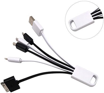 WinBridge 6 in 1 Muti Micro Min USB Charging Cable for inpone4/5/6/Plus iPad etc Black*White