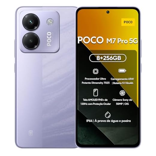 Xiaomi Smartphone POCO M7 Pro 5G 256GB | 8GB/12GB RAM | Processador Ultra Potente Dimensity 7025 | Tela AMOLED FHD+ 120Hz com Proteção Ocular | Bateria 5110mAh com 45W Turbo Charge (Roxo, 8+256GB)