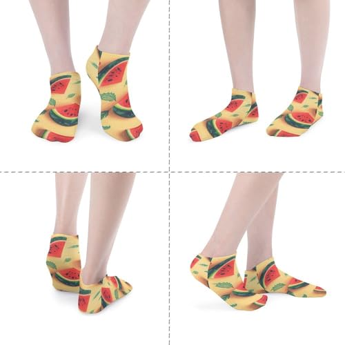 5 Pairs of Cotton Ankle Socks for Women Men Summer Watermelon Low Cut Socks for Running Hiking No Show Athletic Sock4