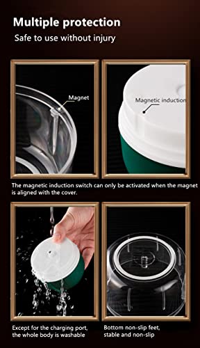 Electric Garlic Mincer / Garlic Chopper, Turimon Rechargeable Mini Garlic Crusher / Cutter / Stirrer, Small Food Processor For Garlic, Onion, Vegetable, Meat, Spices And Seeds - 250Ml #TOP3