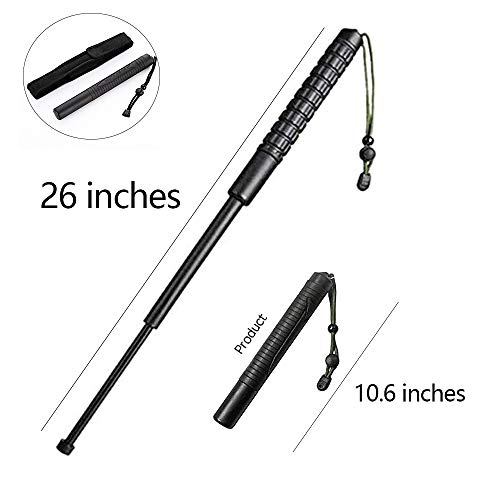 Collapsible Expandable Batons Selfs Defense Telescopic Stick with Anti-Slip Rope Easy to Carry & Used Protect for Women and Police - Thumbnail 7