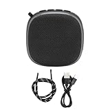 Cocoarm Golf-Bluetooth-Lautsprecher, Magnetischer Tragbarer Wasserdichter Lautsprecher mit ABS-Gewebe-Silikon, BT 5.3 RGB-Licht-TF-Kartenunterstützung für Golfwagen-Outdoor-Sportler (Black)