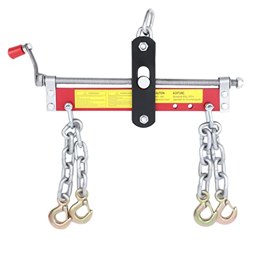 HOARLICN Grúa de taller, posicionador, motor equilibrador, puente de motor, grúa elevadora, elevador de motor, grúa de travero, taller, soporte de motor, 1984.16 Lbs capacidad de carga