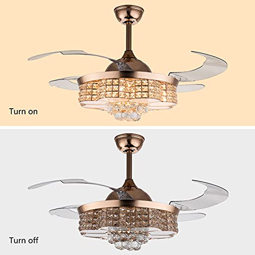 Ventilateur de plafond rétractable 42 pouces avec éclairage LED 3 vitesses - 7