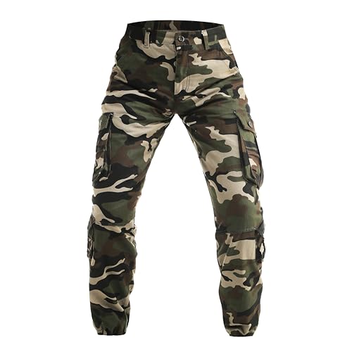GRAJTCIN Camouflage Pants for Men Camo Cargo Work Pants Trousers with 8 Pockets
