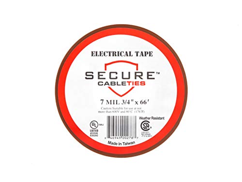 Image of Secure Brown Electrical Tape 3 /4 Inch x 66 Feet - Single Roll