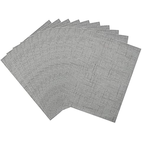 CRAFFANCY Linen Repair Patch, 10 Pieces Linen Adhesive Patch Kit Clothes Patch Fabric Repair Sticker for Sofa Seat Couch Handbag Skirt (Grey) Cover