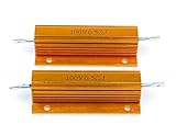 Yohii 100W 5% 0.5 Ohm Resistance Value Aluminum Resistor Chassis Mounted Wirewound 2Pcs