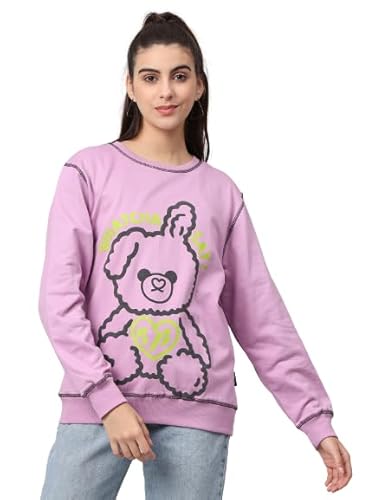 Full Sleeve Printed Women Multicolor Hooded Sweatshirt