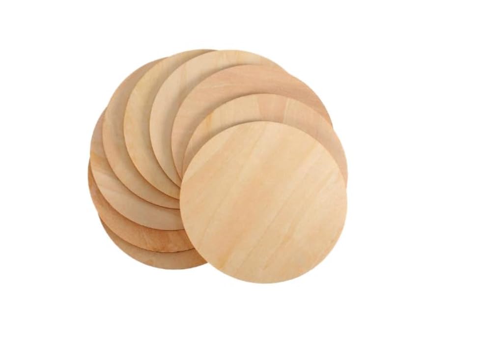 ORMANGO 3 Inch Round Shaped MDF Coasters Plain Wooden Art Craft Coaster Blank Cutouts for Tea Coffee Painting Wood Sheet Craft, Decoupage,Resin Mandala Art Work & Decoration, 2.5mm Thick (Pack of 20)